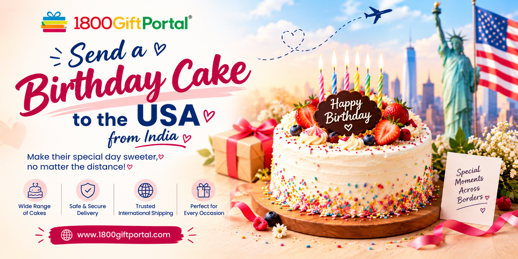 How to Send a Birthday Cake to the USA from India