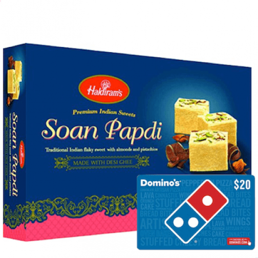 $25Dominos + SoanPapdi