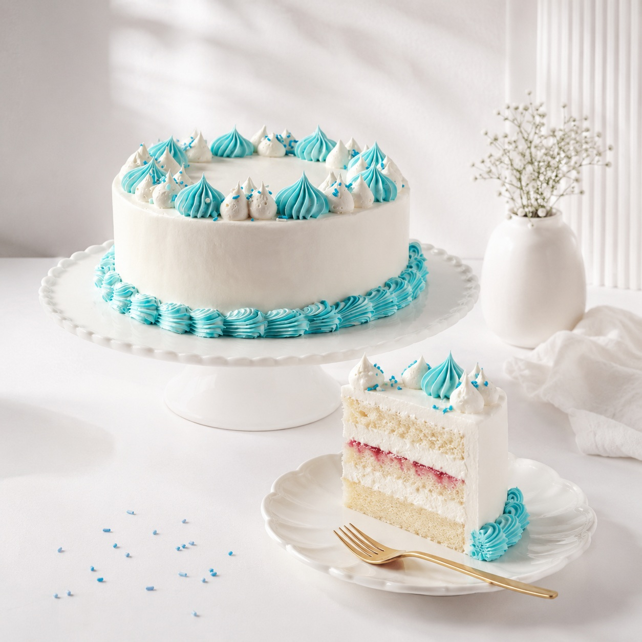 Blue Sprinkle Cake