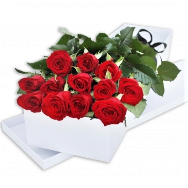 Classic Red Roses In Box
