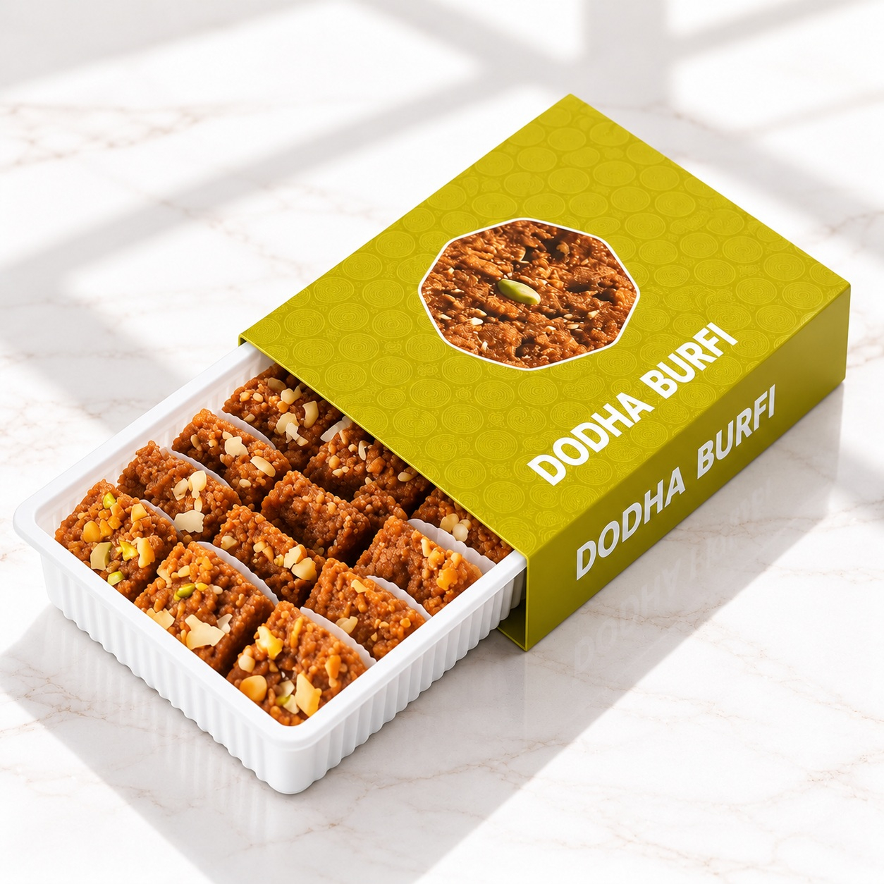 Rich Grainy Dodha Burfi Sweet Gift Box