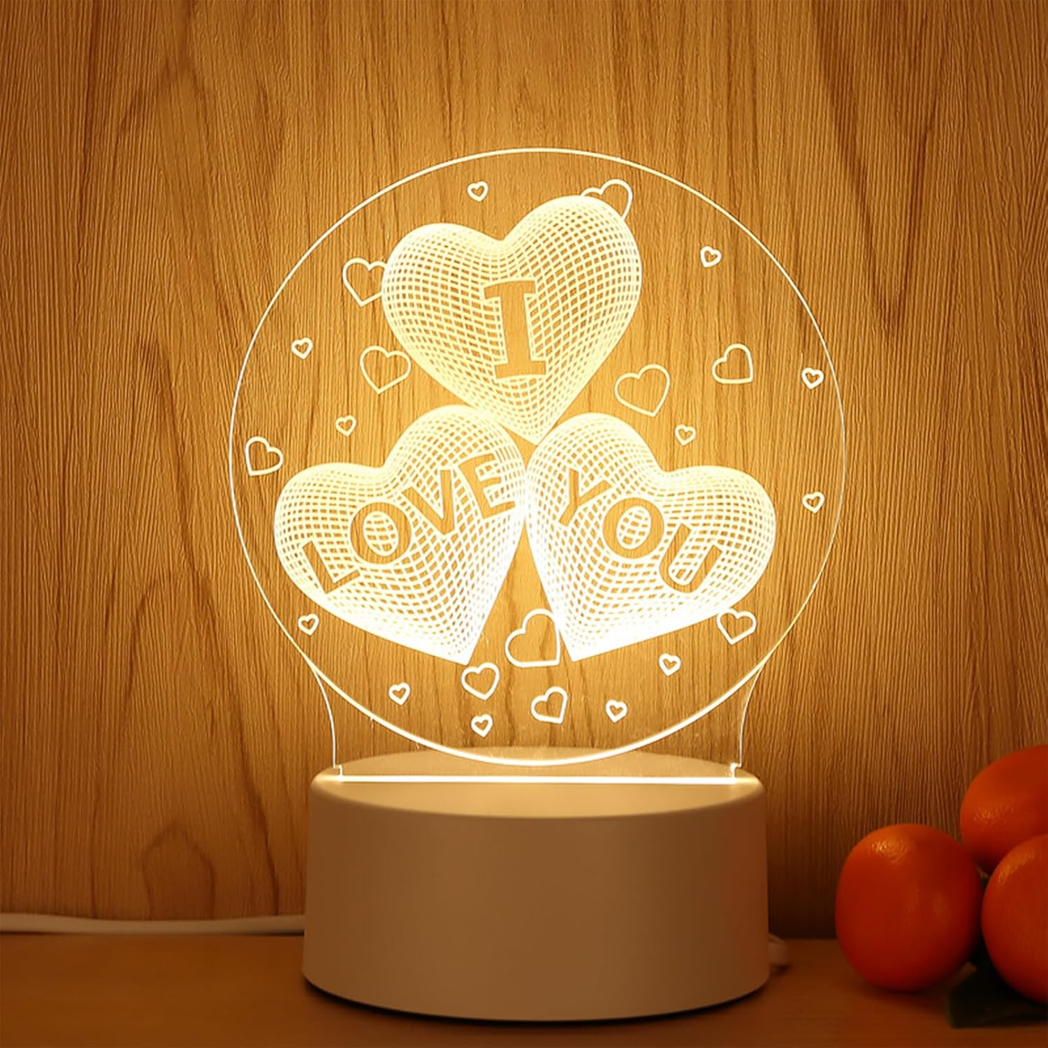 Love Heart 3D Night Lamp