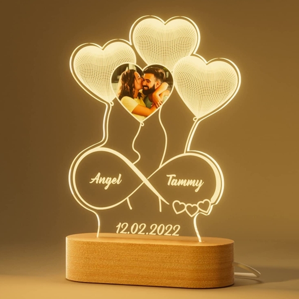 Personalized 3D Heart Lamp