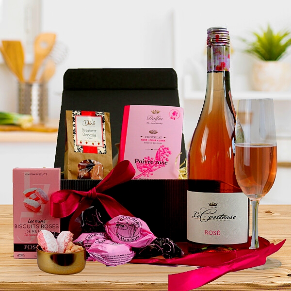 Pink and Rose Gift Basket