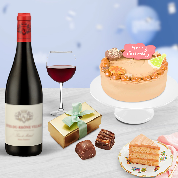 Caramel Cake & Wine Celebration