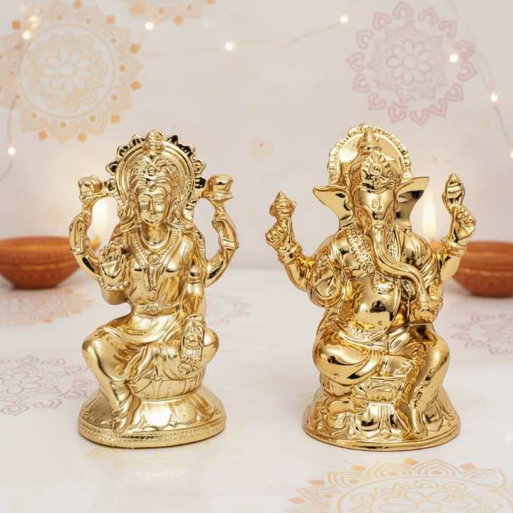 Metallic Lakshmi Ganesha