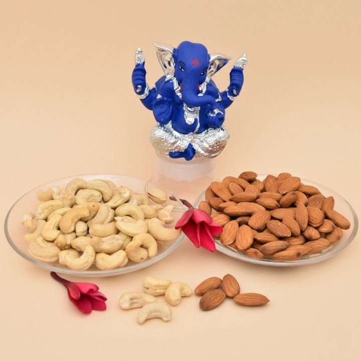 Blue Ganesha & Dry Fruits Combo