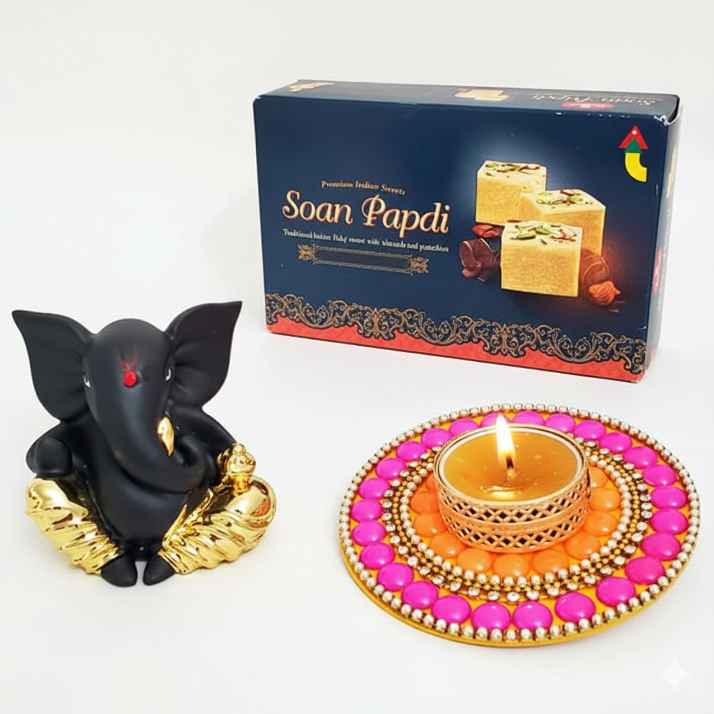 Beautiful light with Ganesha and Soan