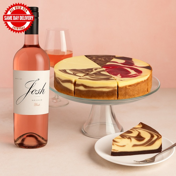 Rose Wine and Cheesecake Sampler