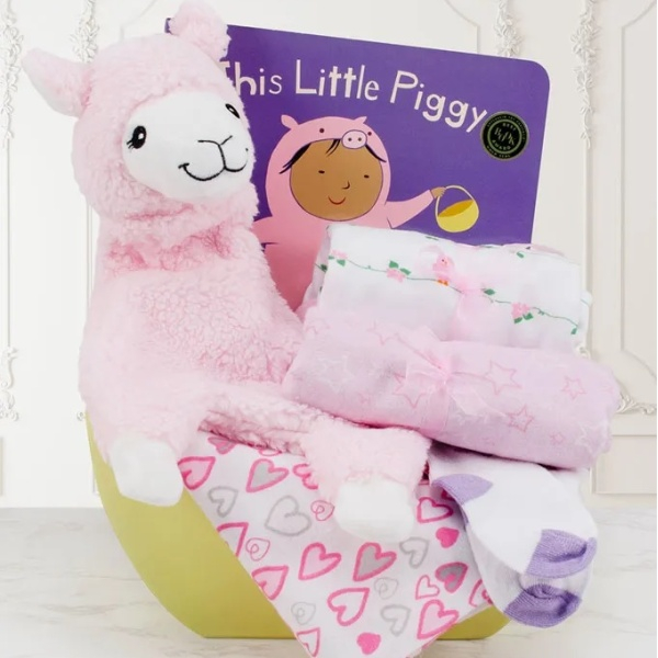Bedtime Pink Gift Basket