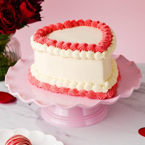 Strawberry Valentine's Love Heart Cake