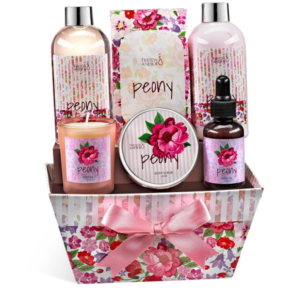 Peony Floral Spa Basket