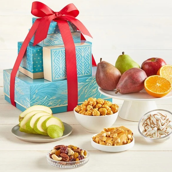 Succulent Fruit and Snacks Tower