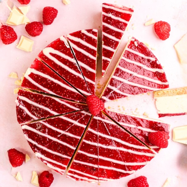 Raspberry & White Chocolate Cheesecake