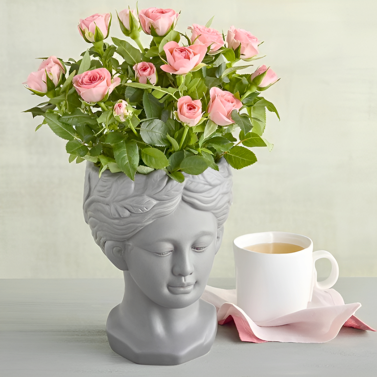 Mini Rose in Bust Planter