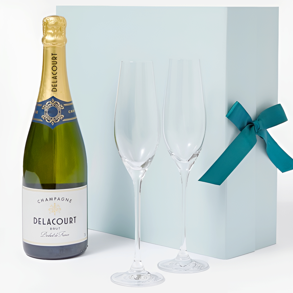 Delacourt Champagne & Glasses Gift