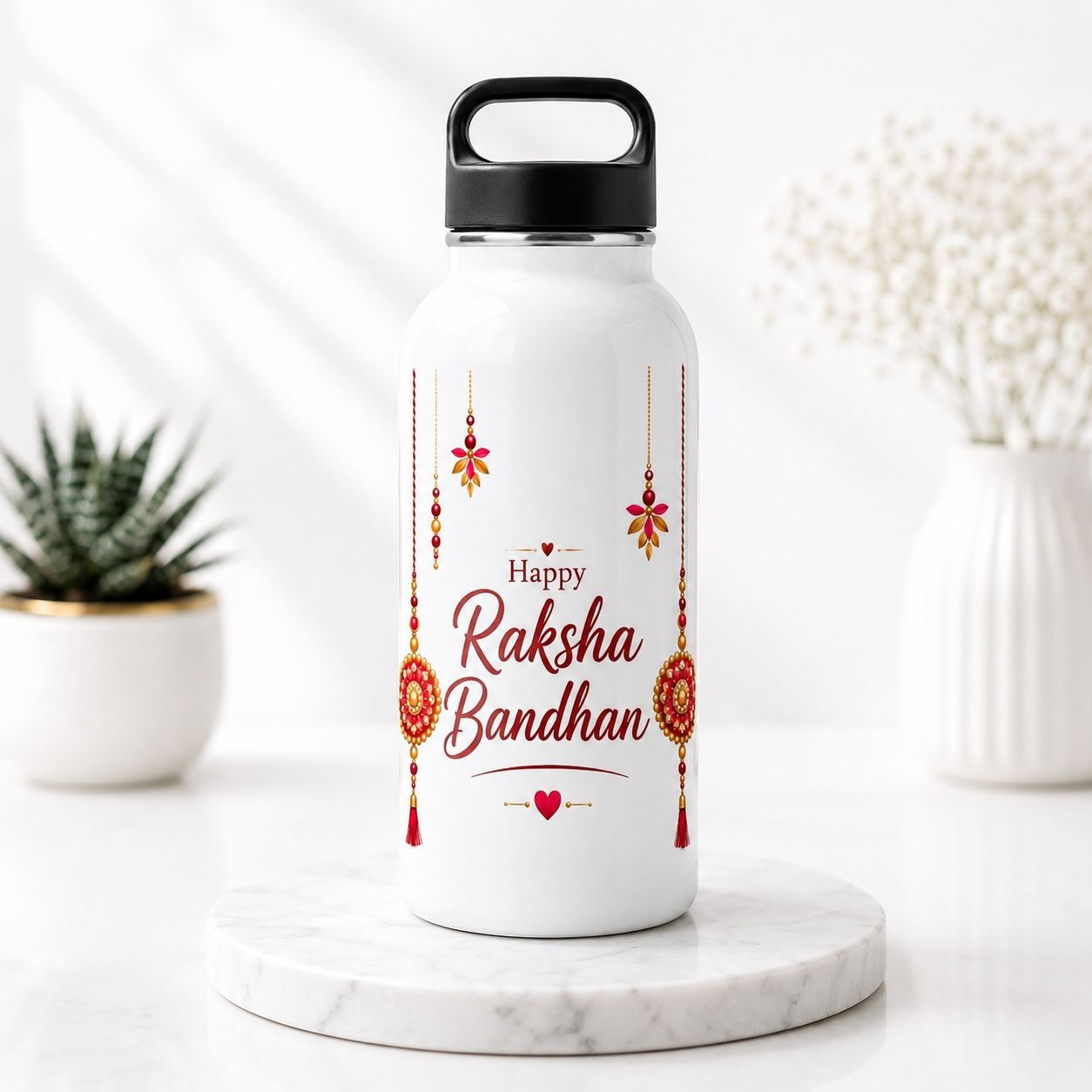 Happy Rakshabandhan Water Bottle