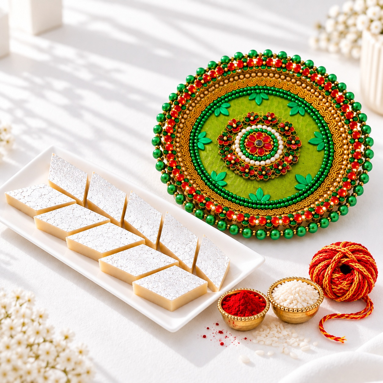 Shubh Thali & Kaju Katli Gift Set