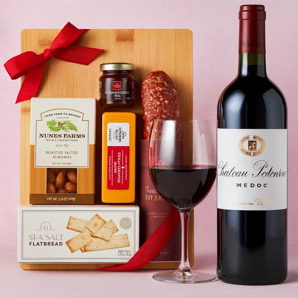 Red Wine & Cheese Board Gift Set