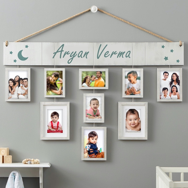 Wallverbs Baby Love Personalized Hanging Picture Frame Set 