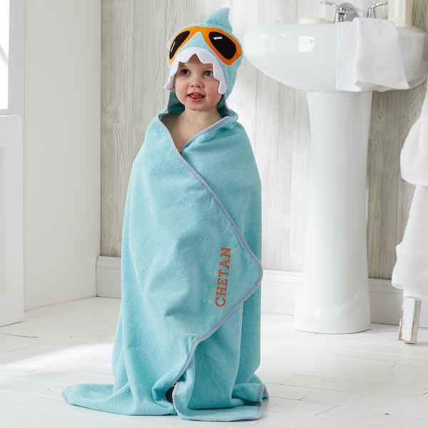 Shark Kids' Hooded Bath Towel