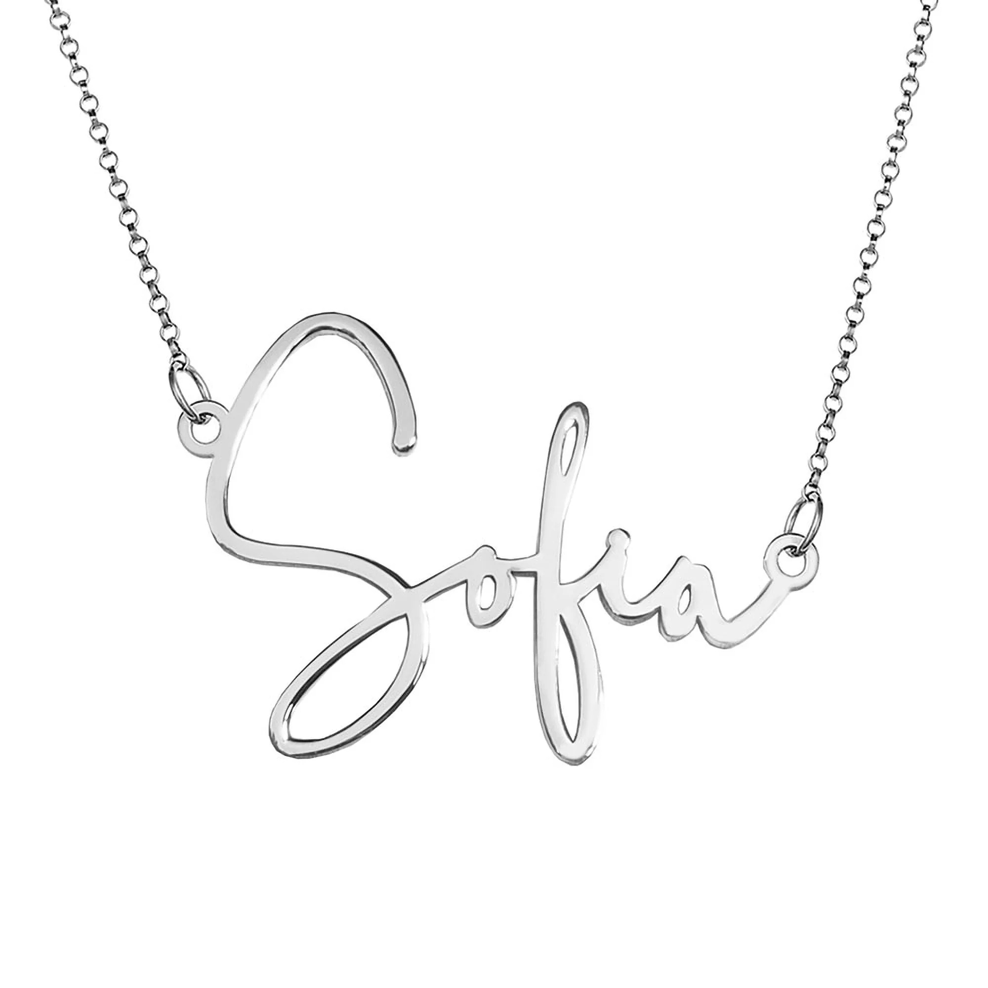 Personalized Modern Script Name Necklace