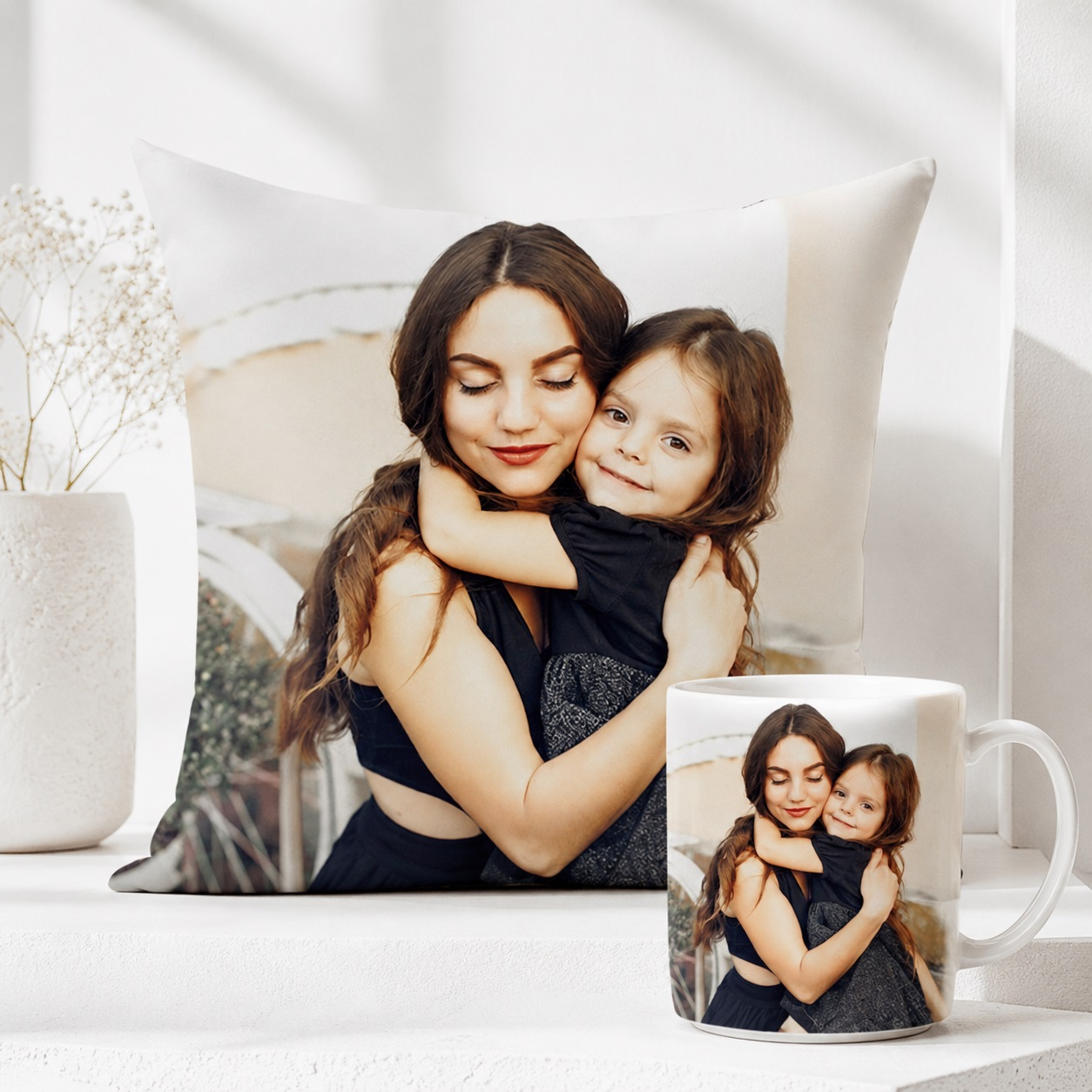 Personalized Photo Cushion & Mug