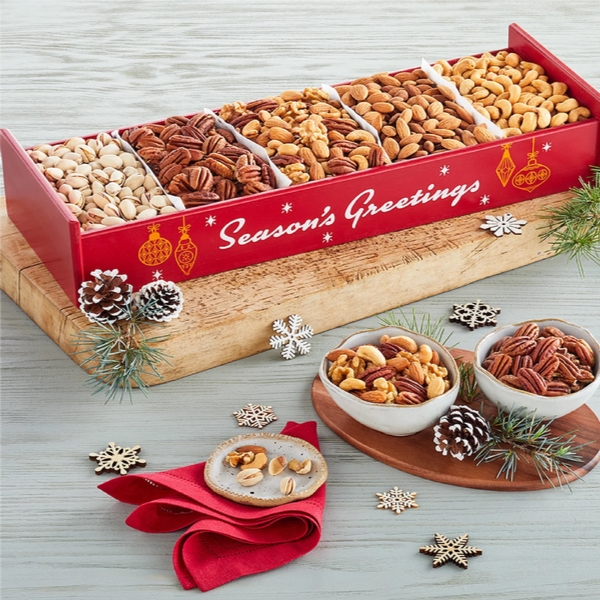 Holiday Mixed Nuts Crate