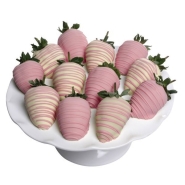 Pink and White Swirled Strawberries
