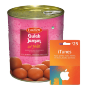 $25iTunes + 1KgGulabjamun