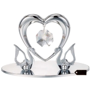 Loving Swans with Heart Figurine