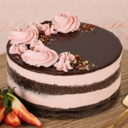 Eggless Strawberry Choco Cake