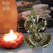Golden Ganesha With Kaju Katli