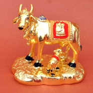 Golden Plated Spiritual Kamdhenu Cow