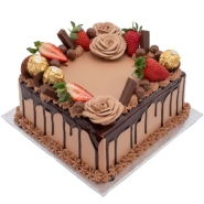 Rich Square Eggless Chocolate Cake
