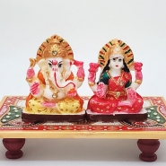 Laxmi Ganesha on Chowki