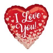 Rose Gold Hearts Love You Balloon