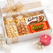 Diwali Dry Fruits, Chocolates & Tealight Hamper
