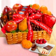 Be Mine Valentine Fruit and Chocolates Gift Basket