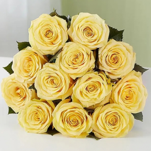 12  Yellow Roses