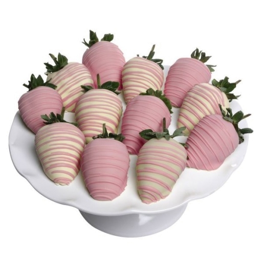 Pink and White Swirled Strawberries