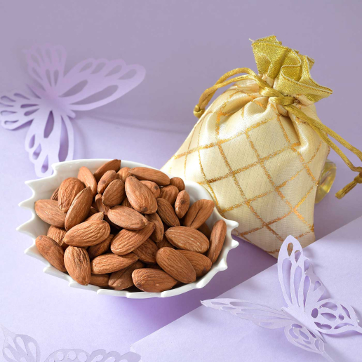 Bhai Dooj Special Kaju Katli & Almonds Gift Combo