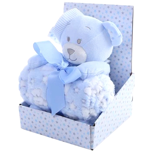 Blanket and Plush Teddy Bear