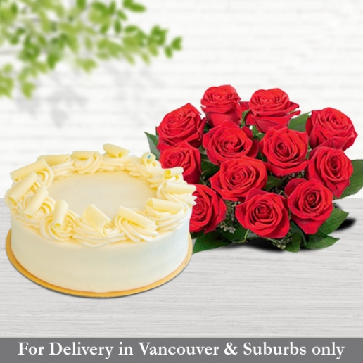 Red Velvet Cake with Roses