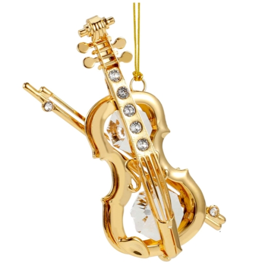 Gold Plated Violin Ornament