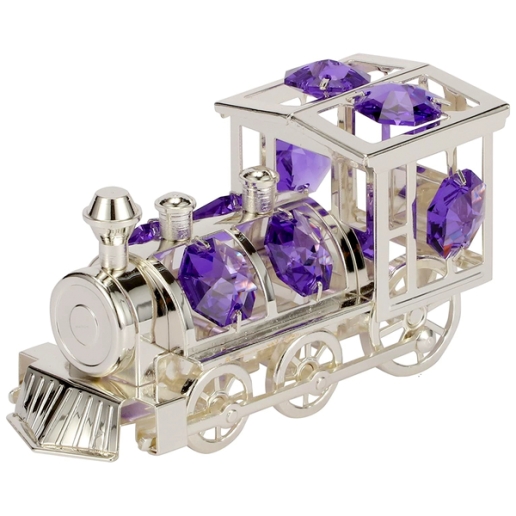 Crystal Studded Train Ornament