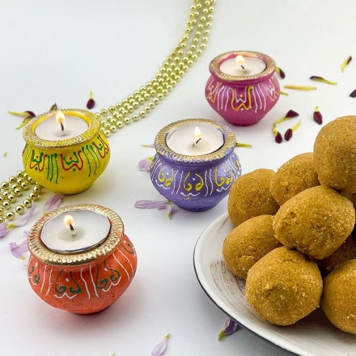 Diwali Diyas and Ladoo Love