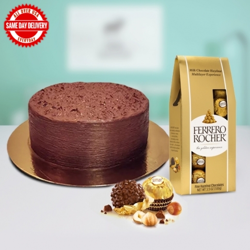Chocolate cake and Ferrero