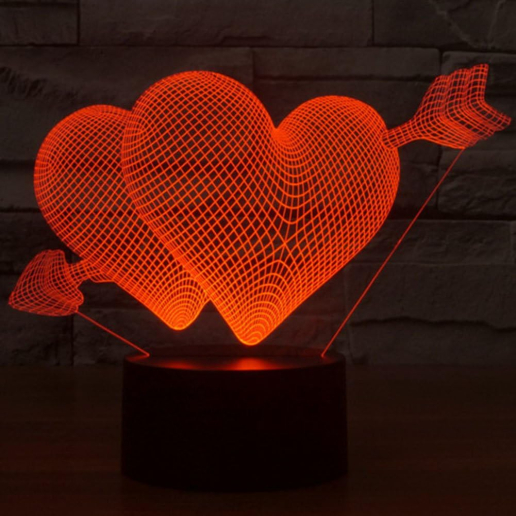 Lover 3D Illusion Night Light