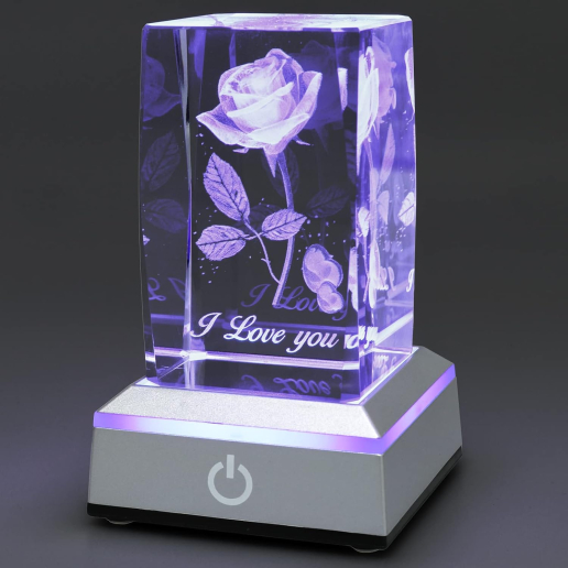 I Love You 3D Rose LED Display